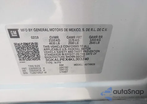 2019 GMC Terrain Slt from USA, damaged, VIN 3GKALPEX4KL303240